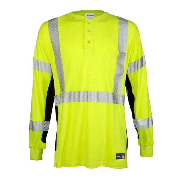 Unisex FR Long Sleeve Henley T-Shirt Thumbnail