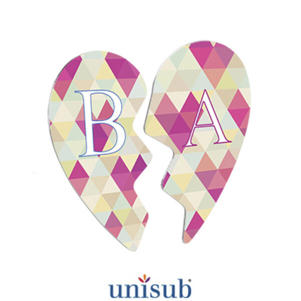 Two Piece Heart Shaped Photo Magnet Set Thumbnail