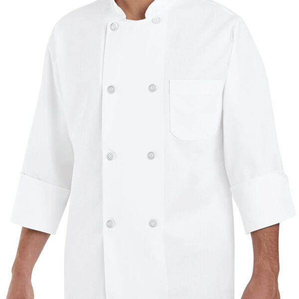 Eight Pearl Button Chef Coat - Tall Sizes Thumbnail