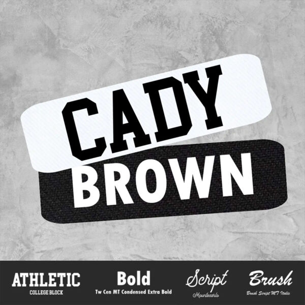 Custom Twill Name Plates Thumbnail