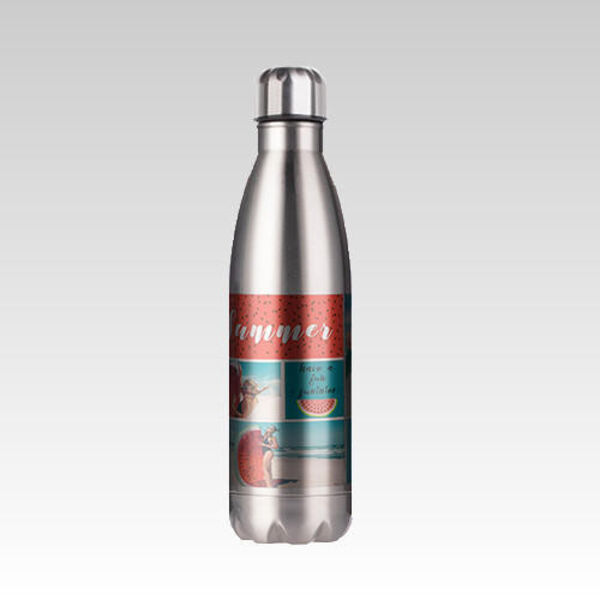 Sublimation Steel Silver Soda Bottle 22oz Thumbnail