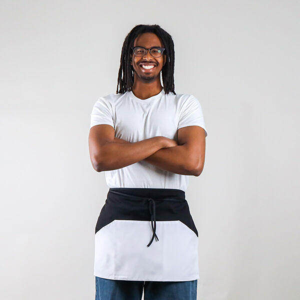 Sublimation Black/White Waist Tie Apron Thumbnail