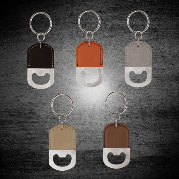 Blank Leatherette Key Chain Bottle Opener Thumbnail