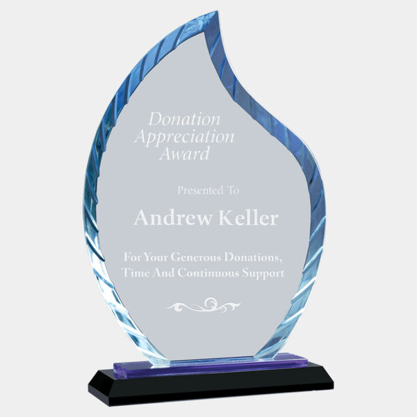 9 1/2" Flame Accent Glass on & Reflective Base Thumbnail