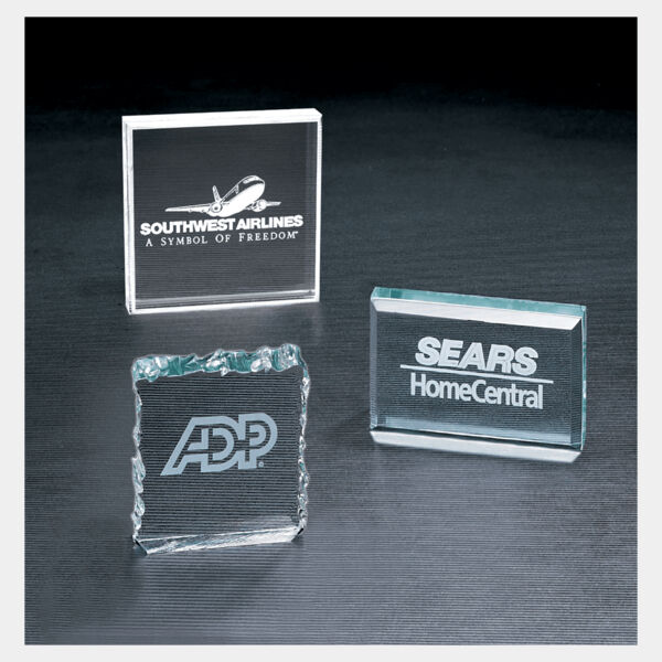 3 3/4" x 3 3/4" Square Acrylic Paperweight Thumbnail