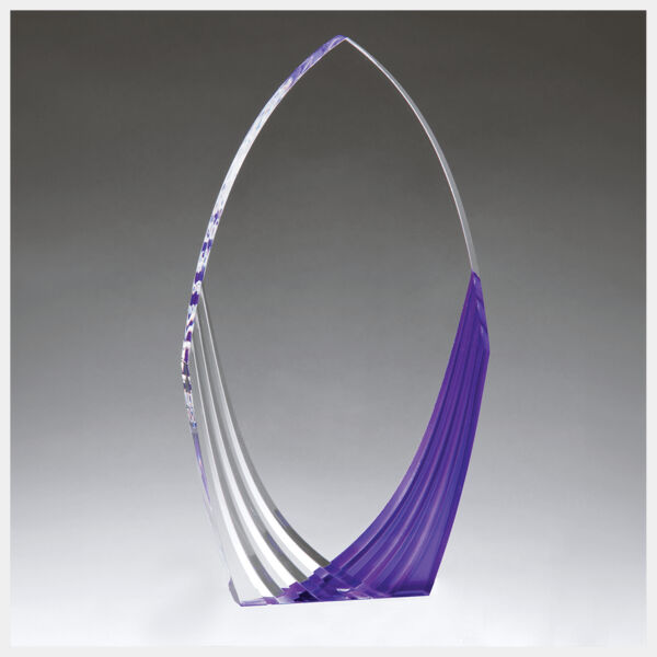 8 1/4" Tidal Series Acrylic with Printed Violet Accent-Upright Only Thumbnail
