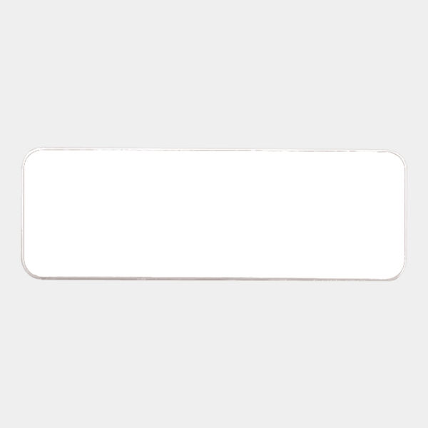3" x 1" / Round Corner Plastic Badge Blank Thumbnail