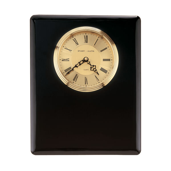 10 1/2" x 13" Piano Finish Clock, Waterfall Bezel with Glass Lens, Dial-Plate Not Included Thumbnail