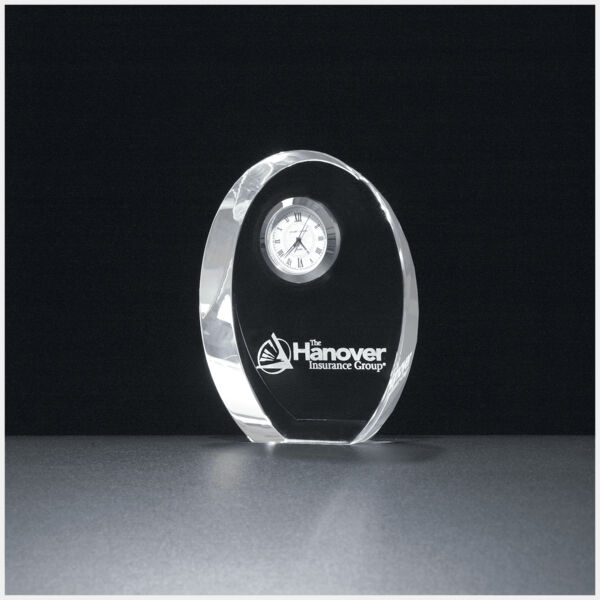 3 7/8" x 4 7/8" Crystal Clock Thumbnail