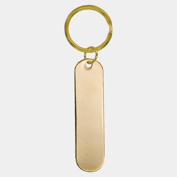 3/4" x 3" Bar Brass Keychain Thumbnail