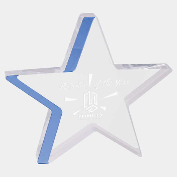 7 3/4" x 7" Star Acrylic with Edge Thumbnail