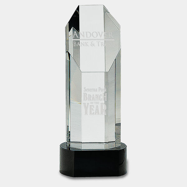 9 3/4" Octagon Slant-Top Crystal on Pedestal Base Thumbnail