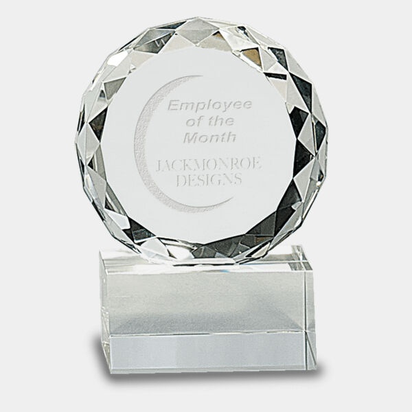 4" Round Facet Crystal on Pedestal Base Thumbnail