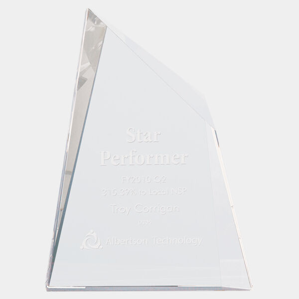 6 1/2" x 8 3/4" Crystal Facet Wedge Thumbnail