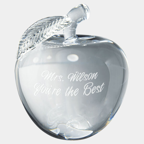 4" Crystal 3D Apple Thumbnail