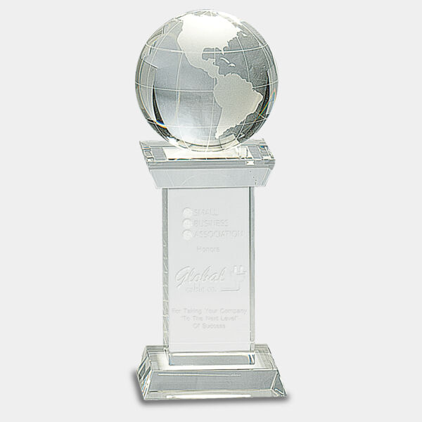 8" Crystal Globe on Tower Thumbnail