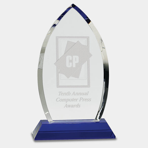 10" Crystal Oval on Pedestal Base Thumbnail