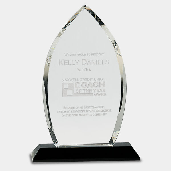 9 1/2" Crystal Oval on Pedestal Base Thumbnail