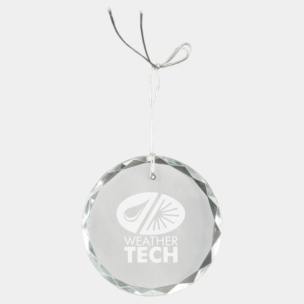 3" Crystal Round Faceted Ornament Thumbnail