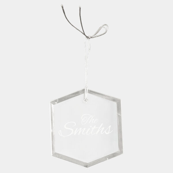 3" Crystal Hexagon Ornament Thumbnail