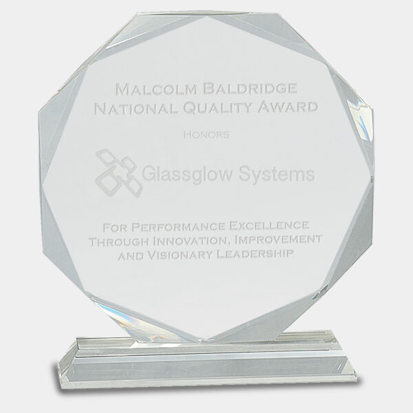 8" Crystal Octagon on Pedestal Base Thumbnail