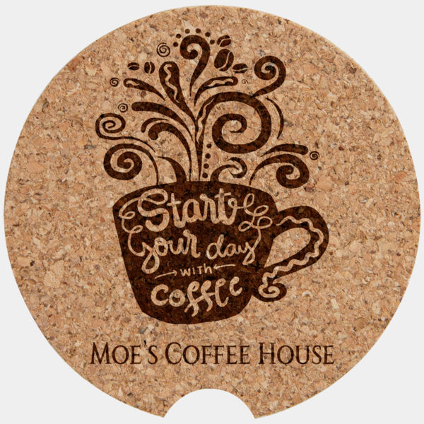 2 1/2" Cork Car Coaster Thumbnail