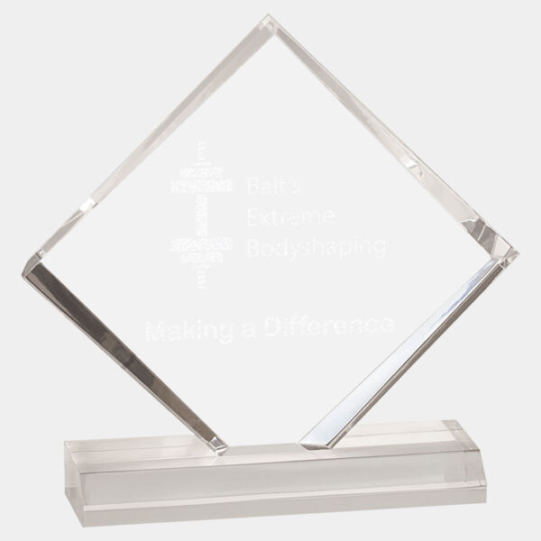 4 1/2" x 4 1/2" Diamond Jewel Beveled Acrylic Blank Thumbnail