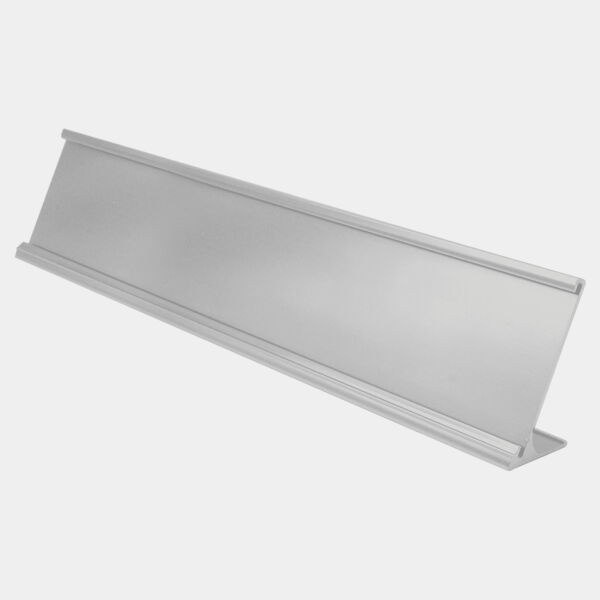 2" x 10", Satin , Kota Pro Aluminum Desk Holder, Fits 1/8" Thick Plastic Insert Thumbnail