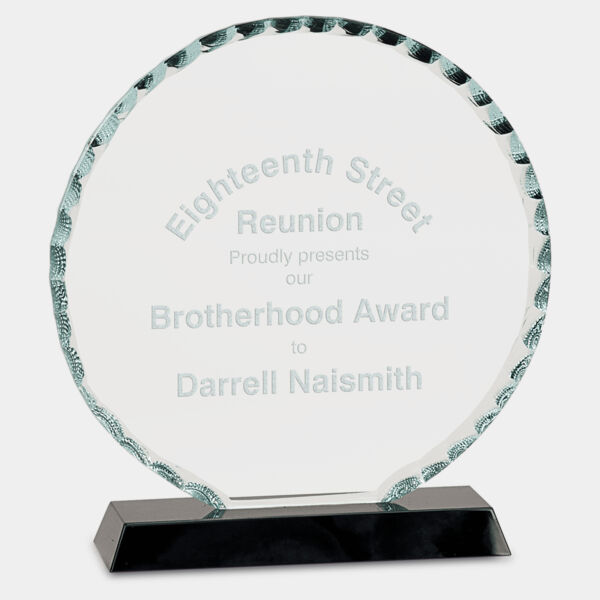 7 1/2" Round Facet Glass on Base Thumbnail