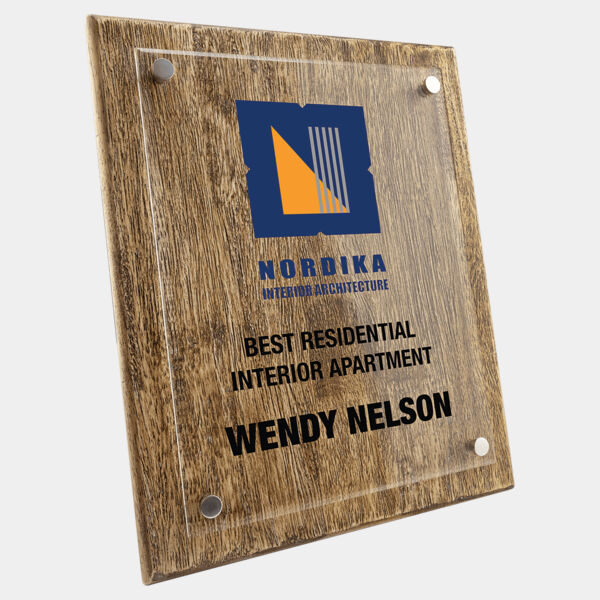 10 1/2" x 13" Barnwood Floating Acrylic Plaque Thumbnail