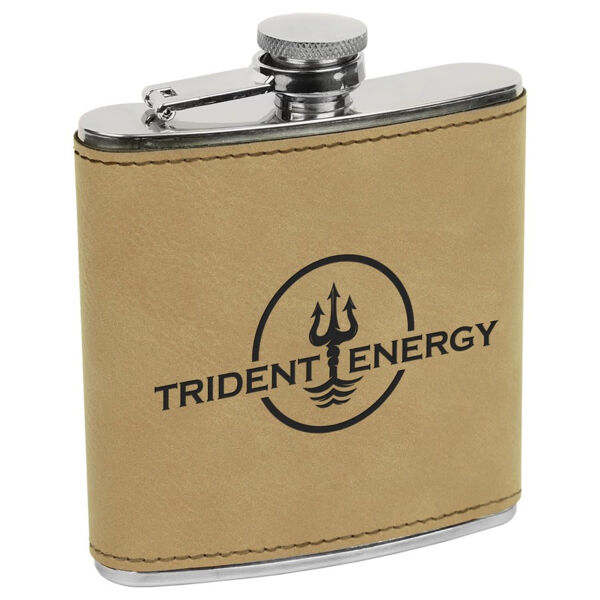 6 oz. Laserable Leatherette Flask Thumbnail