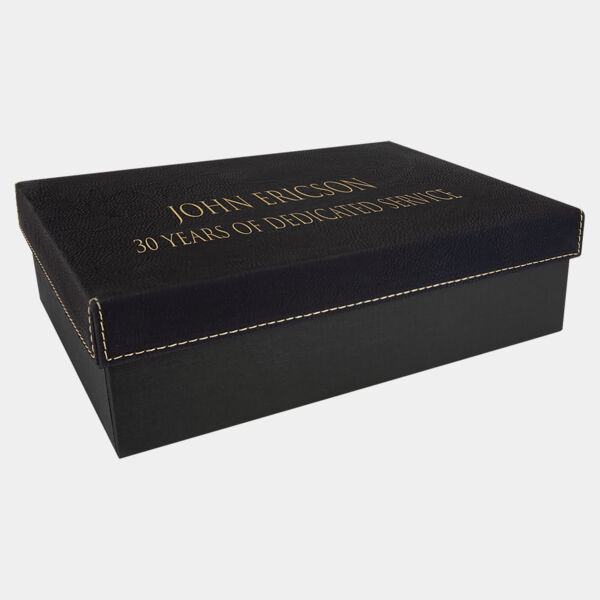 9 7/8" x 7 1/8" Gift Box with Laserable Leatherette Lid Thumbnail