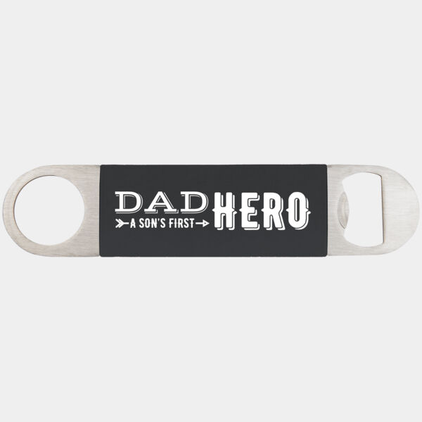 1 1/2" x 7" Bottle Opener with Silicone Grip Thumbnail