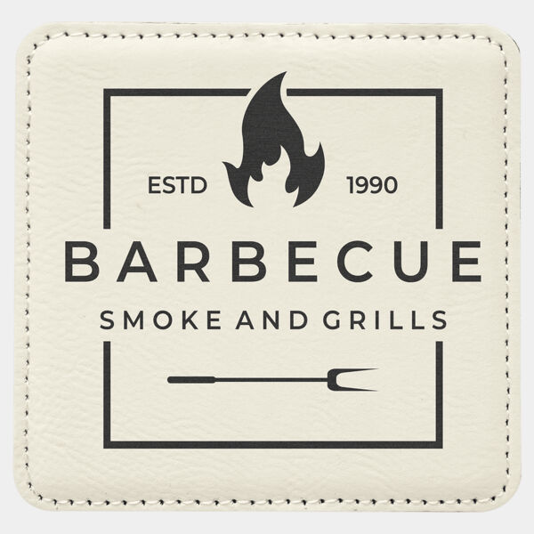 4" x 4" Square Laserable Leatherette Coaster Thumbnail