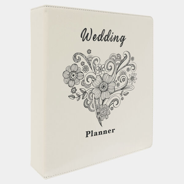 11" x 11 1/2" / Laserable Leatherette 3 Ring Binder with 2" Slant D Rings Thumbnail