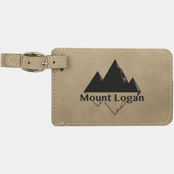 4 1/4" x 2 3/4" Laserable Leatherette Luggage Tag Thumbnail