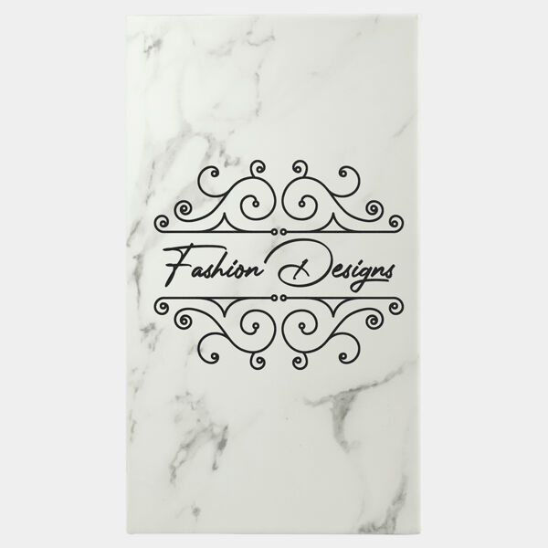 5 1/4" x 8 1/4" Marble Laserable Leatherette Sketch Book with Unlined Notepad Thumbnail