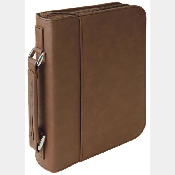7 1/2" x 10 3/4" Leatherette Book/Bible Cover with Handle & Zipper Thumbnail