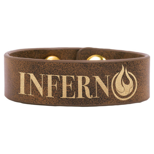 8 1/2" x 3/4" Rustic/ Laserable Leatherette Youth Cuff Bracelet Thumbnail