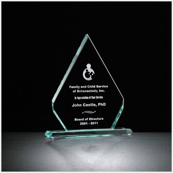 6" x 7 1/2" Diamond Series Glass Award Thumbnail