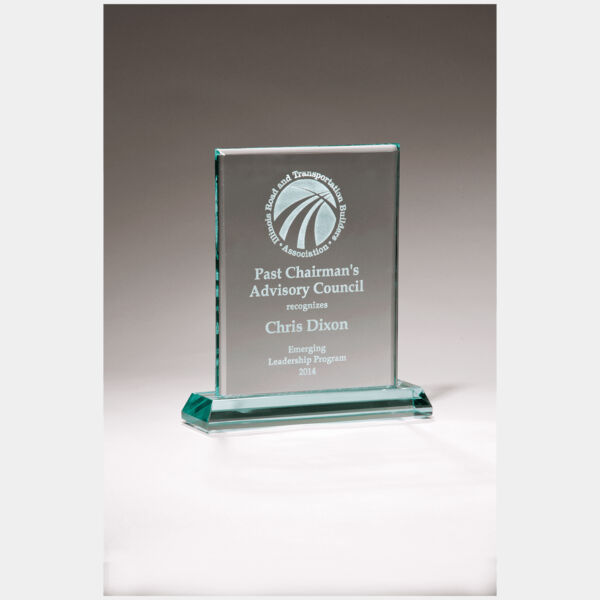 5" x 6" Premium Series Jade Glass Award Thumbnail