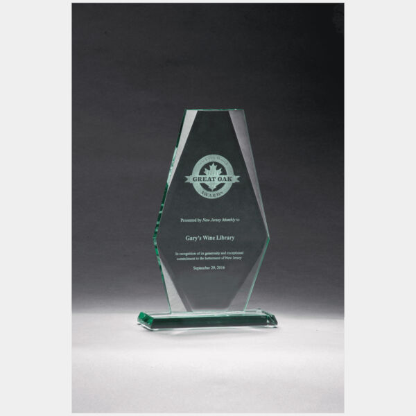 5" x 8" Premium Series Jade Glass Award Thumbnail