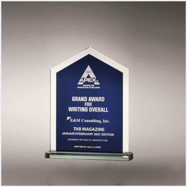 6 1/8" x 7 3/4" Pinnacle Series Glass with Silkscreened Center and Mirror Border Thumbnail