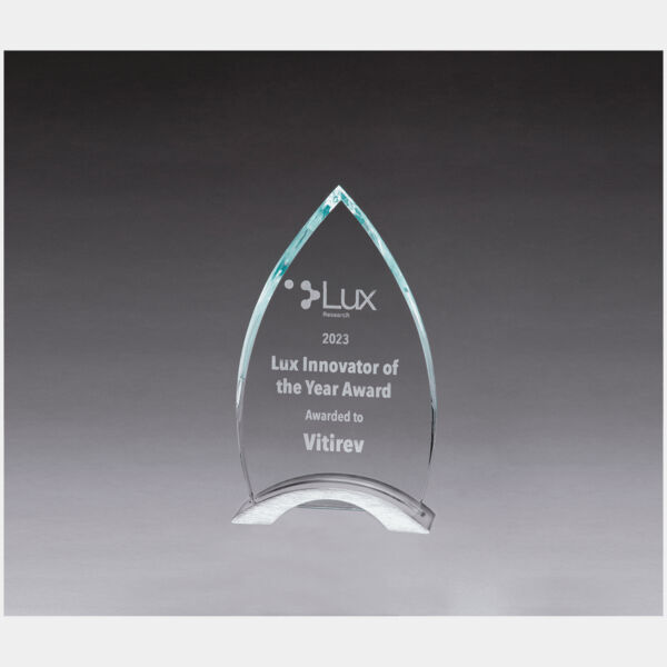 4 7/8" x 9" x 3/8" Thick Flame Series Glass Top with Aluminum Base Thumbnail