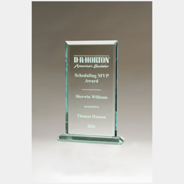 6 1/4" x 9 1/8" Apex Series Jade Glass Award Thumbnail