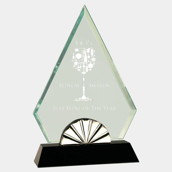 9" Diamond Horizon Glass with Base Thumbnail