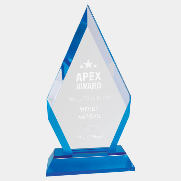 8" Frosted Base Diamond Impress Acrylic Thumbnail