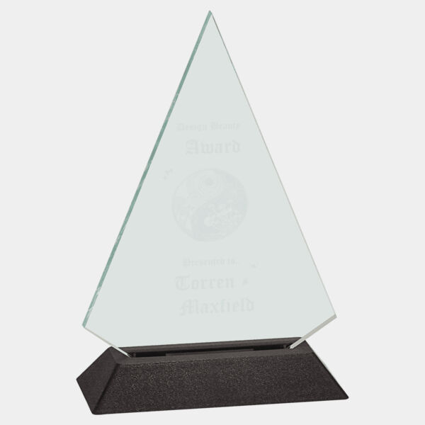 4 1/2" x 6" Jade Triangle Pop-In Acrylic (Base not included) Thumbnail