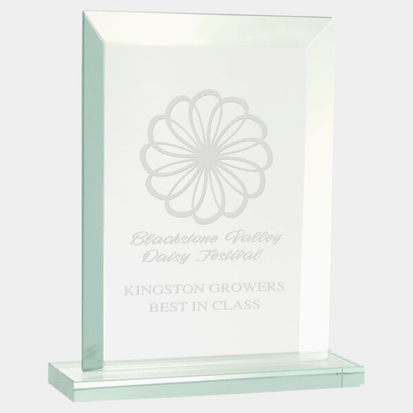 7" Rectangle Jade Glass Award Thumbnail