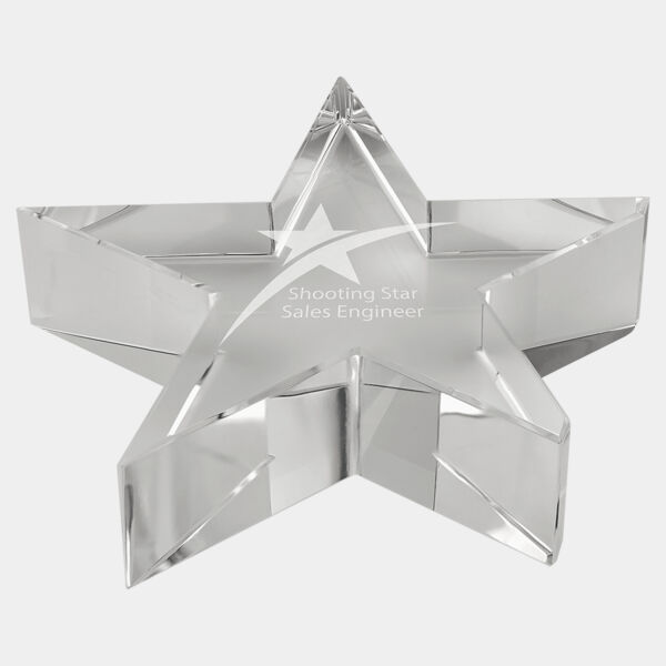 4 1/8" x 7/8" Thick Crystal Star Paperweight Thumbnail